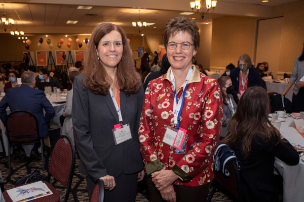 Left to right: Dr. Julie Hasenwinkel and Provost Gretchen Ritter