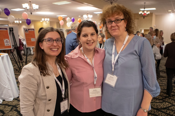 Left to right: Dr. Carla Frare, Amanda Latreille, and Dr. Samantha England
